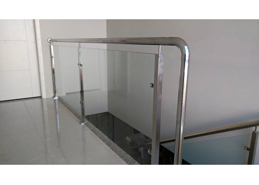 Corrimão Aço Inox 304 com vidro Modelo Londres